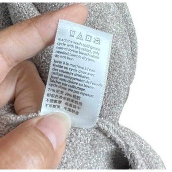 Barefoot Dreams CozyChic Ultra Lite Sleeveless Shawl Vest 3X Stone Tie Waist - Picture 10 of 13